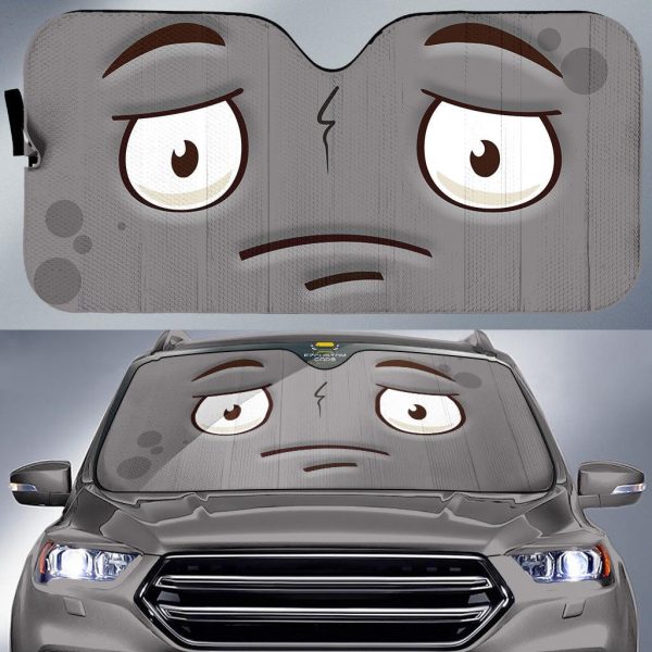sad cartoon eyes car sun shade custom car accessories tbikn