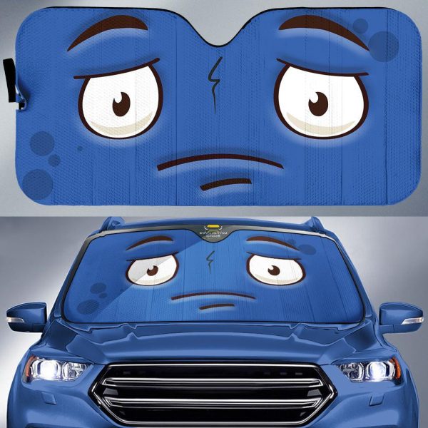 sad cartoon eyes car sun shade custom car accessories ysd7v