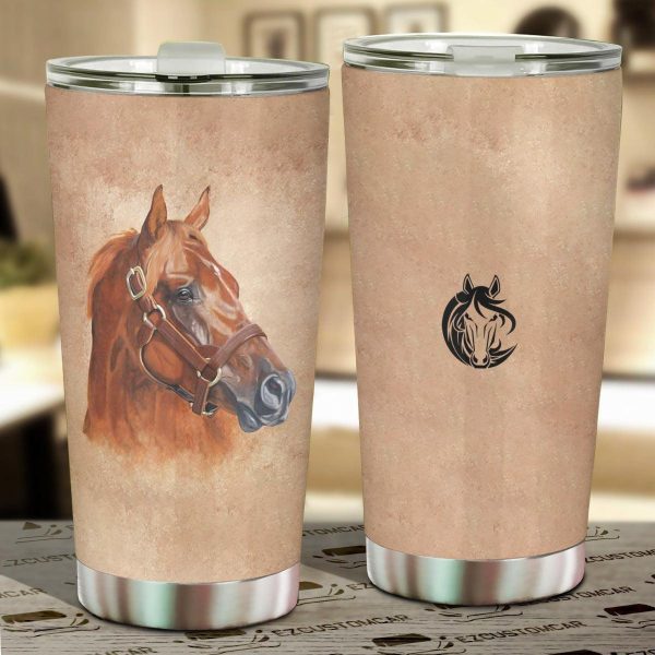 Sad Horse Car Tumbler Cup Custom Horse Car Accessories