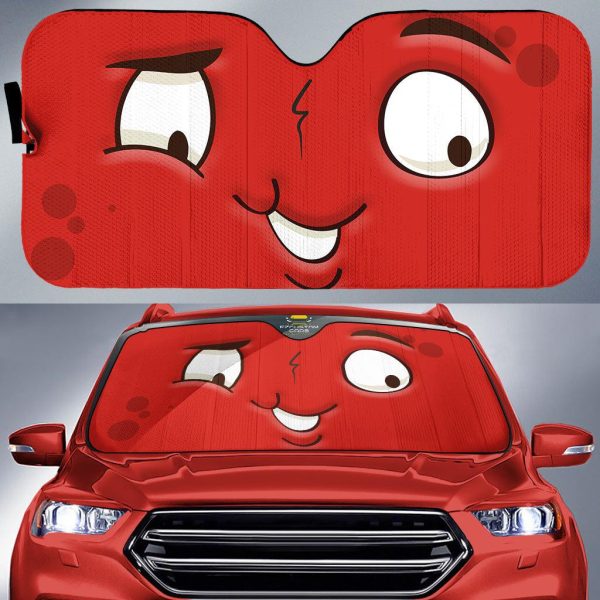 sadly disgusted cartoon eyes car sun shade custom car accessories h0kiu