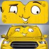 Sadly Disgusted Cartoon Eyes Car Sun Shade Custom Car Accessories