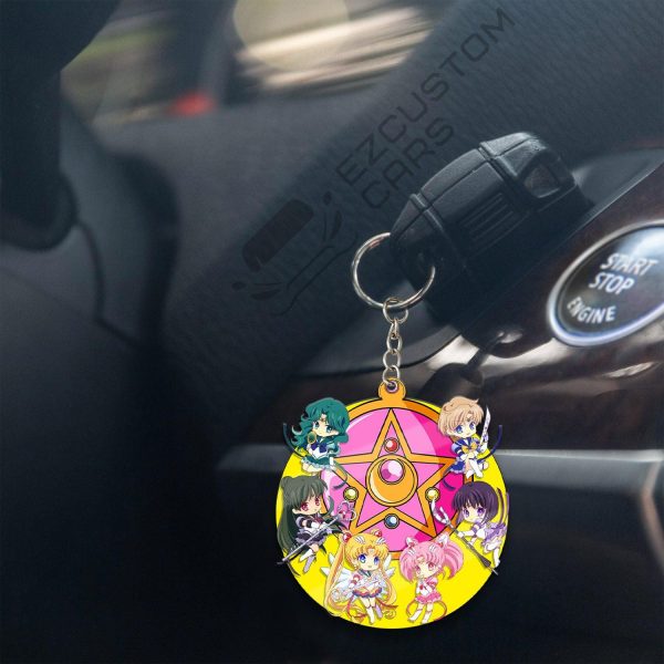 sailor guardian keychains sailor moon anime custom car accessories aay8v