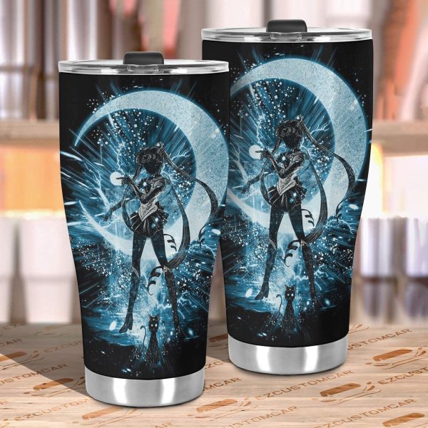 sailor moon car accessories anime car tumblers cup sailor moon and dead moon q58gh
