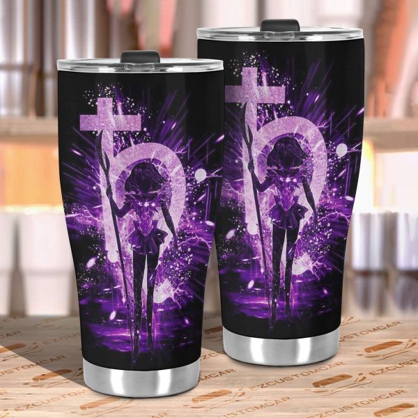sailor moon car accessories anime car tumblers cup sailor saturn and symbol 8do4q