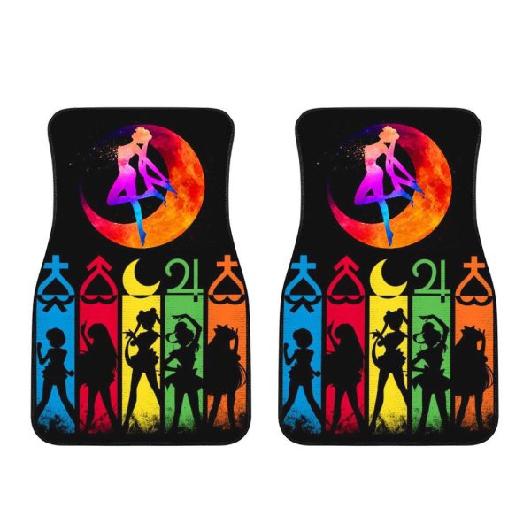 Sailor Moon Car Mats Anime Car Accessories Sailor Moon Team Manga Art