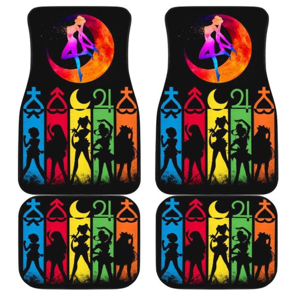 Sailor Moon Car Mats Anime Car Accessories Sailor Moon Team Manga Art