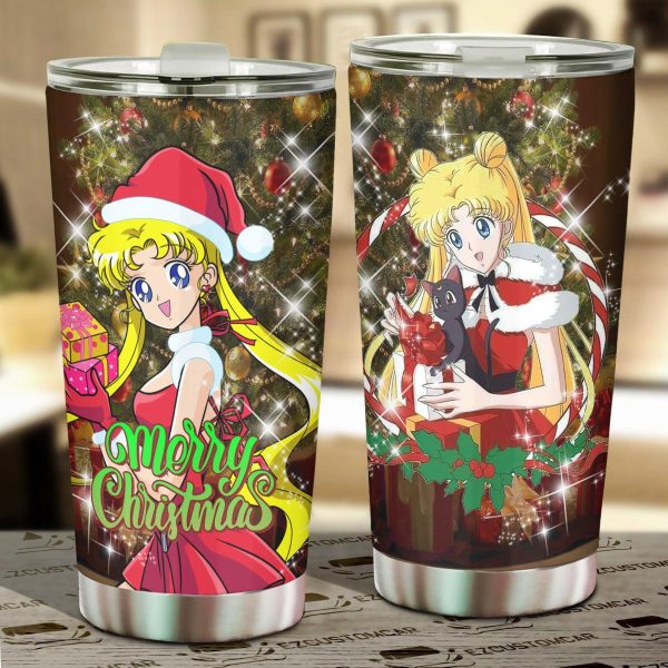 Sailor Moon Christmast Car Accessories Anime Car Tumblers Cup Sailor Chibi Moon