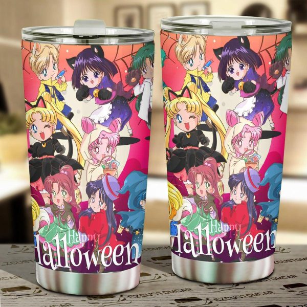 Sailor Moon Halloween Car Accessories Anime Car Tumblers Cup Sailor Moon and Mouse