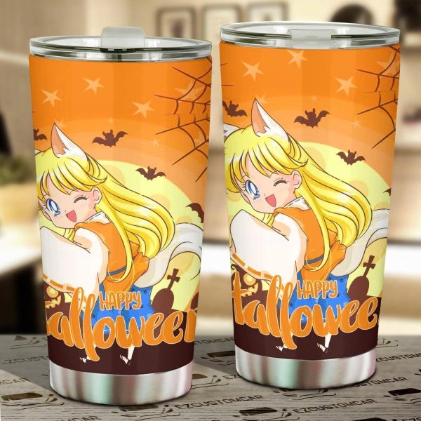 Sailor Moon Halloween Car Accessories Anime Car Tumblers Cup Sailor Moon and Mouse