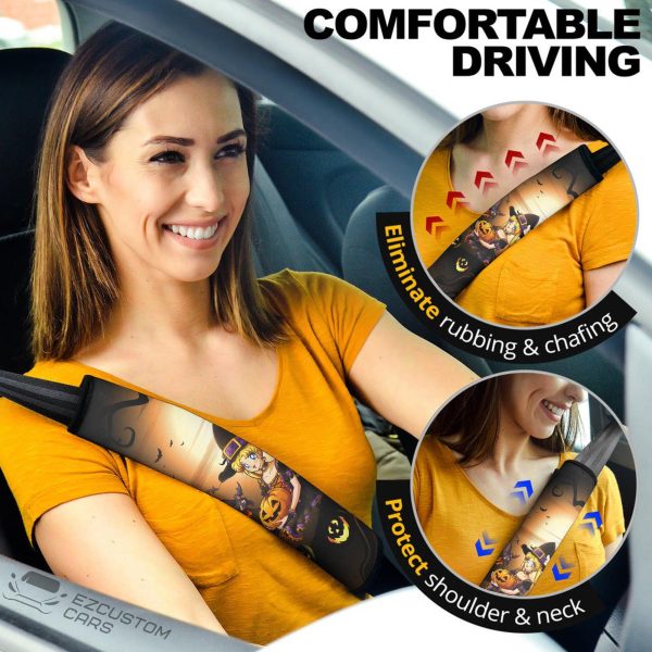 Sailor Moon Halloween Car Accessories Anime Seat Belt Covers Sailor Moon and Mouse