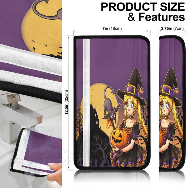 sailor moon halloween car accessories anime seat belt covers sailor moon and pumpkin t0cd0