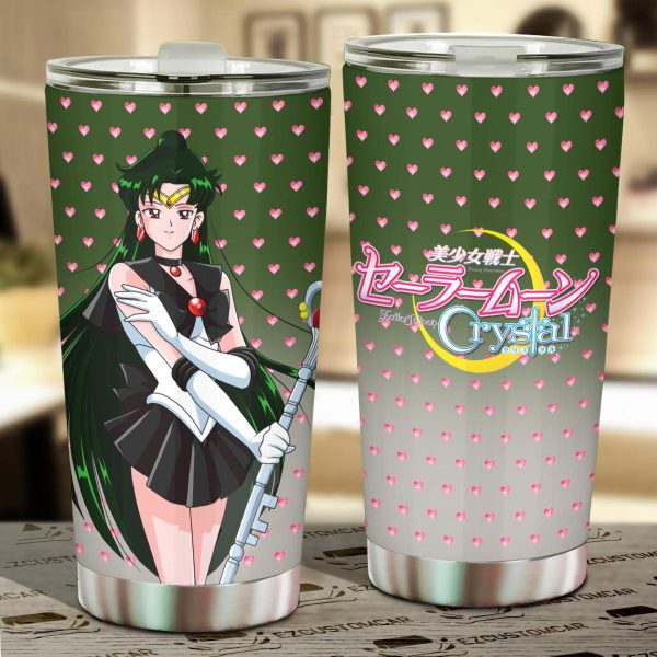 Sailor Moon Car Accessories Anime Car Tumblers Cup Sailor Pluto and Symbol