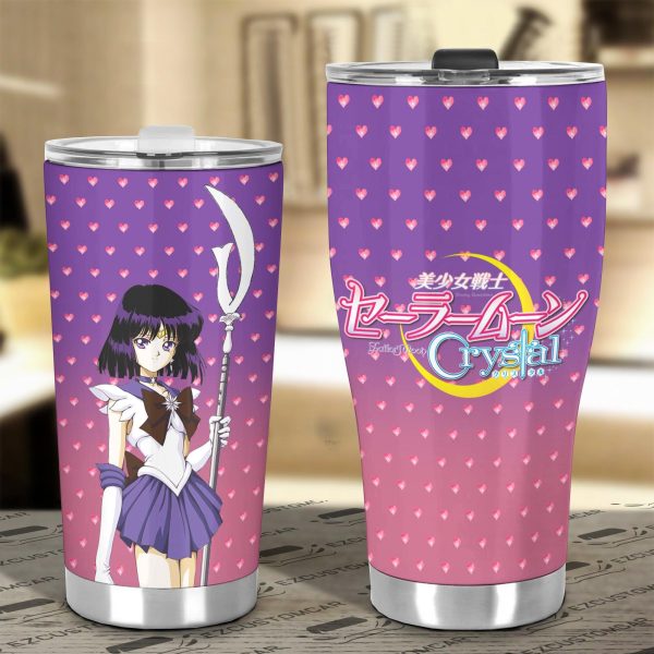 sailor moon tumbler cup anime car accessories sailor saturn ikfir