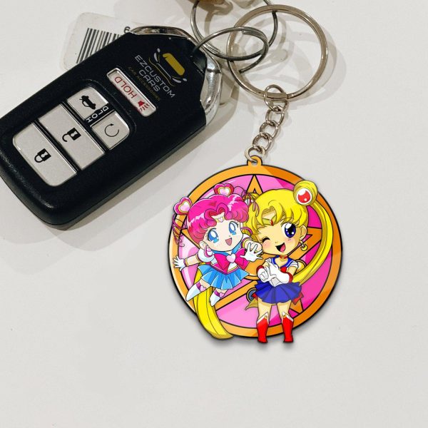 sailor moon x sailor chibi moon keychains custom sailor moon anime car accessories ejhwd
