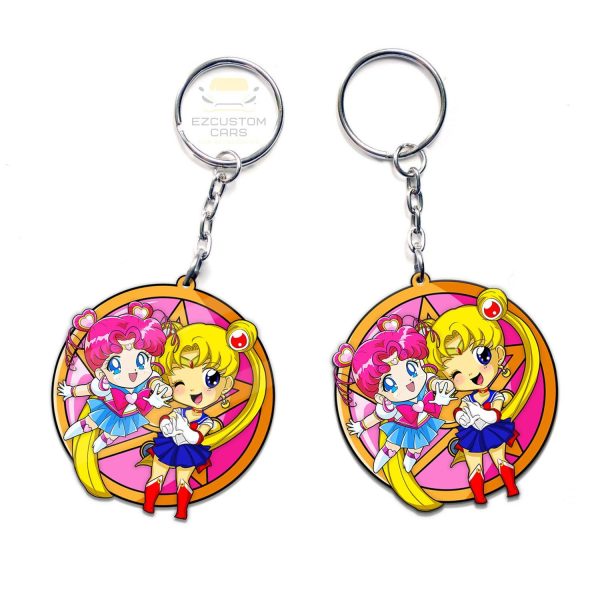 sailor moon x sailor chibi moon keychains custom sailor moon anime car accessories vf3wk