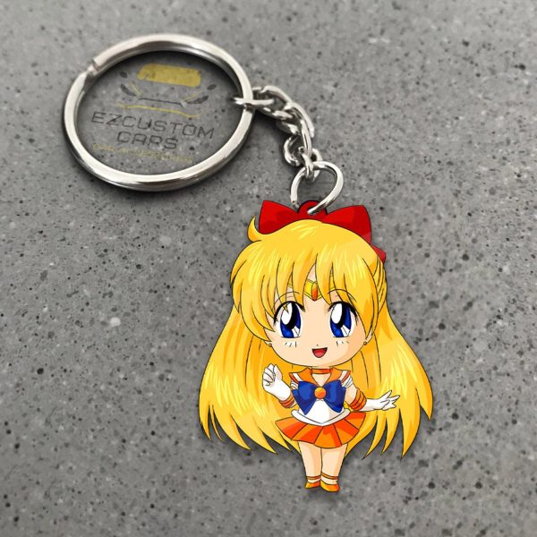 Sailor Venus Keychains Custom Sailor Moon Anime Car Accessories