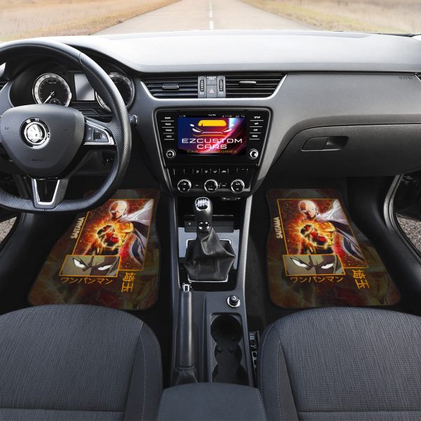 saitama car floor mats custom one punch man 962tb