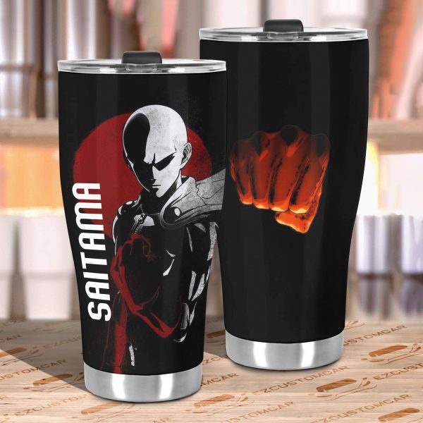 saitama car tumbler cup custom anime one punch man car accessories 328r4