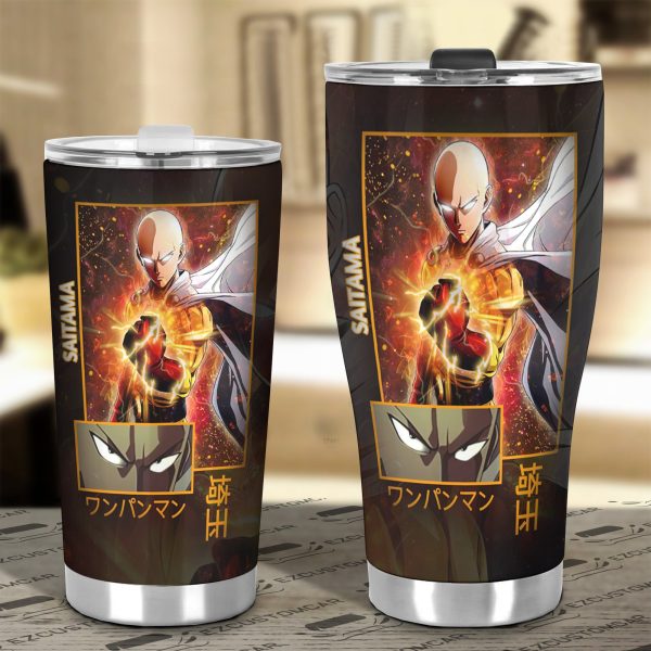 saitama car tumbler cup custom one punch man anime car accessories nk01i