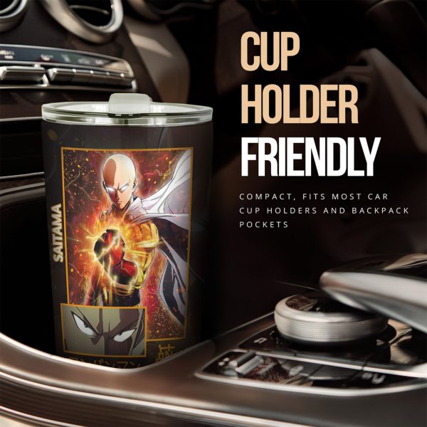 saitama car tumbler cup custom one punch man anime car accessories vnmm4