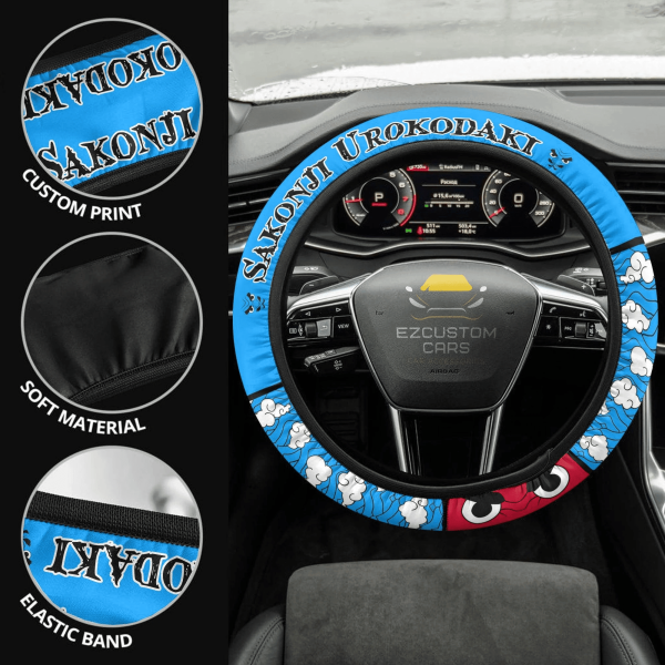 sakonji urokodaki anime steering wheel cover custom anime demon slayer car accessories qfbug
