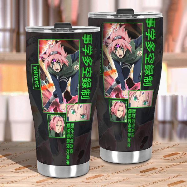 sakura car tumbler cup custom naruto 5njqn
