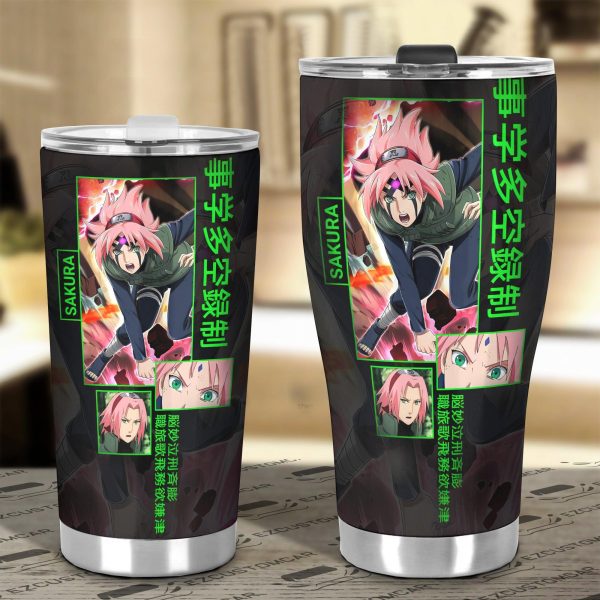 sakura car tumbler cup custom naruto b1ocj