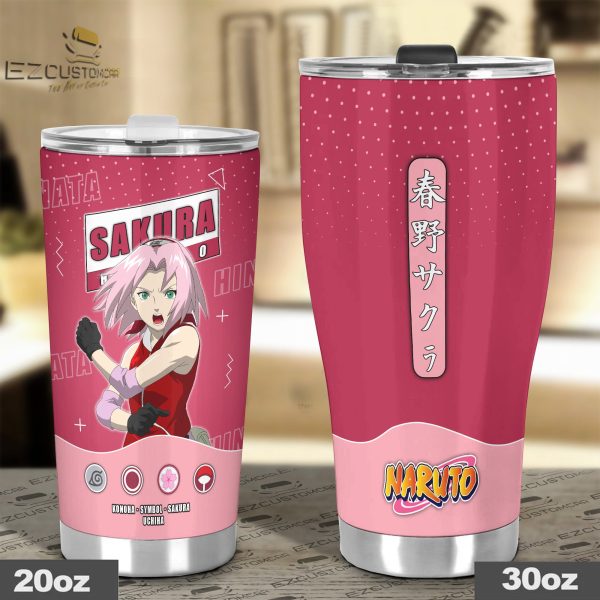 sakura haruno tumbler personalized naruto custom travel tumblers juguf