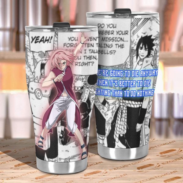 sakura stainless steel tumbler naruto b2ung