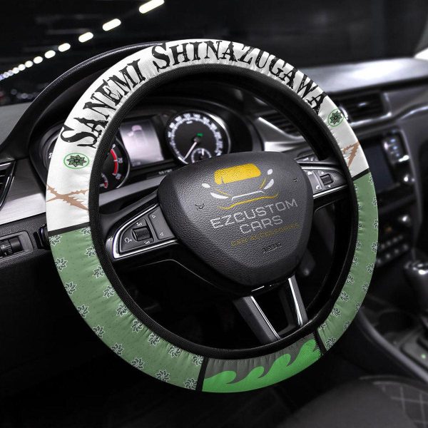 Sanemi Shinazugawa Demon Slayer Anime Steering Wheel Cover Custom Anime Car Accessories