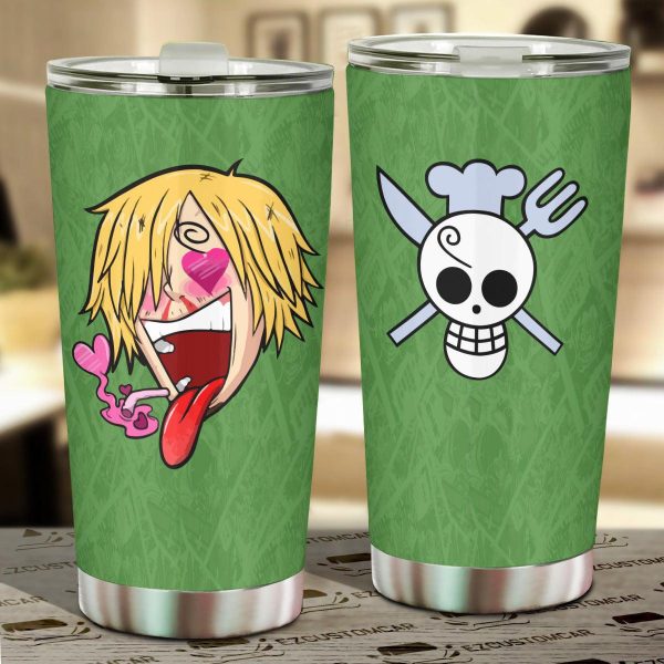 Sanji Car Tumbler Cup Custom One Piece Anime Car Accessories