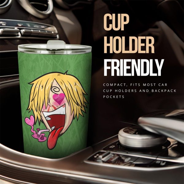 sanji car tumblers cup custom heart eyes one piece anime car accessories rkaje