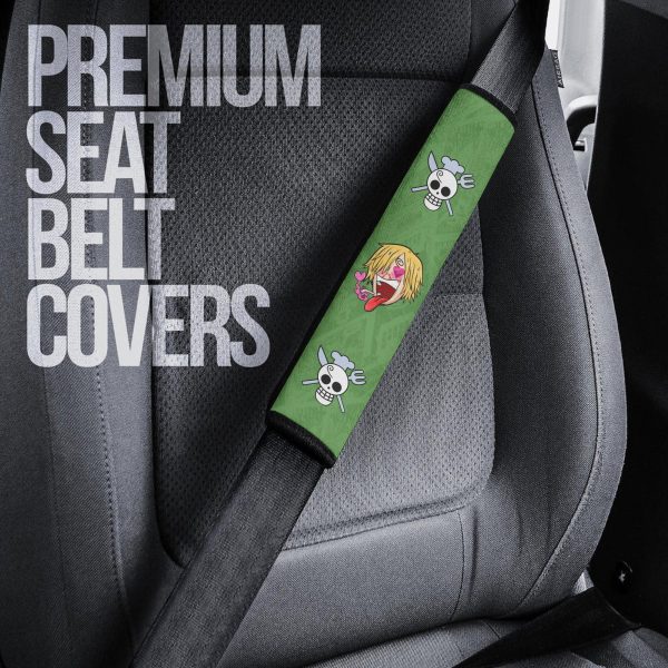sanji seat belt covers custom heart eyes one piece anime car accessories ncilp