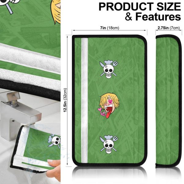 sanji seat belt covers custom heart eyes one piece anime car accessories nrcay