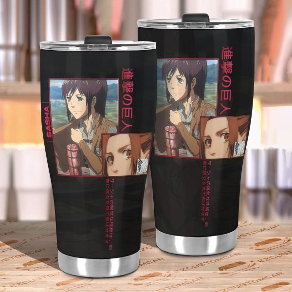 sasha blouse car tumbler cup attack on titan qnri3