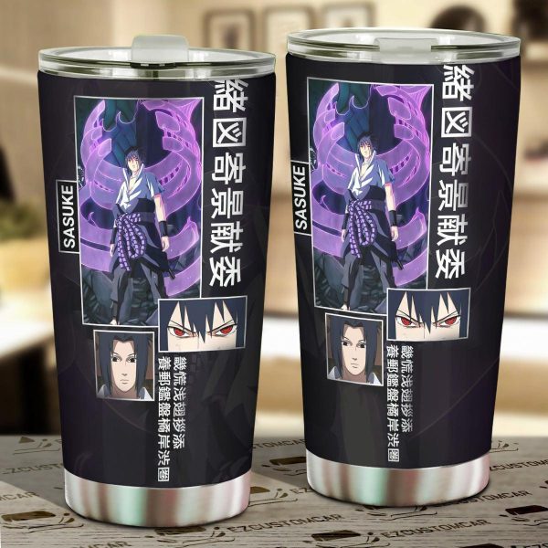 Sasuke Sharingan Car Tumbler Cup Custom Anime Naruto Car Accessories