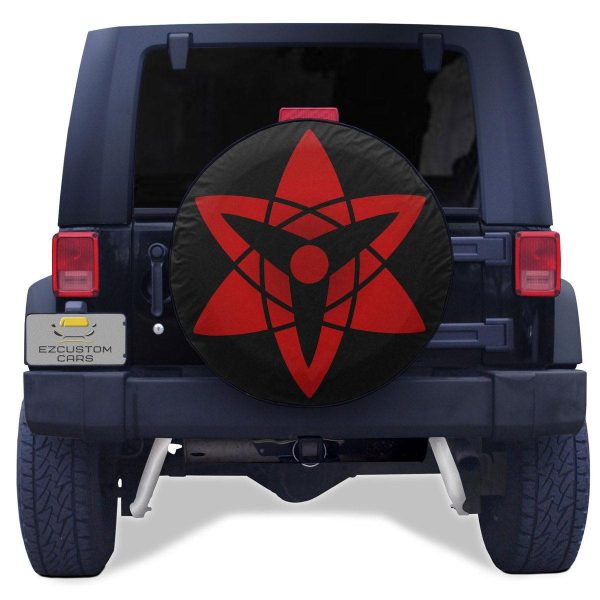 Sasuke Magenkyo Sharingan Eyes Spare Tire Cover Custom Naruto Anime Car Accessories