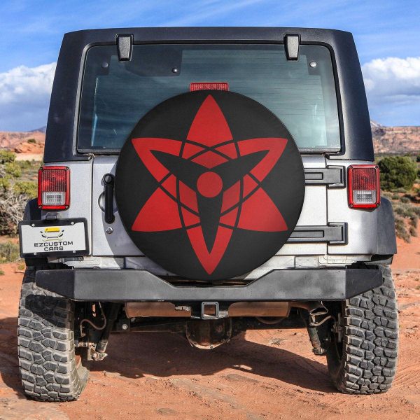 Sasuke Magenkyo Sharingan Eyes Spare Tire Cover Custom Naruto Anime Car Accessories