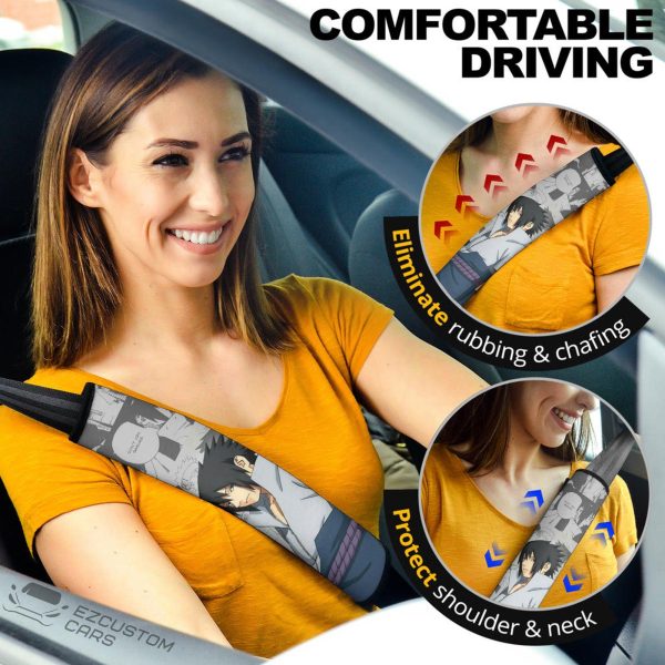 Naruto Seat Belt Covers Sasuke Uchiha Car Accessories Konoha