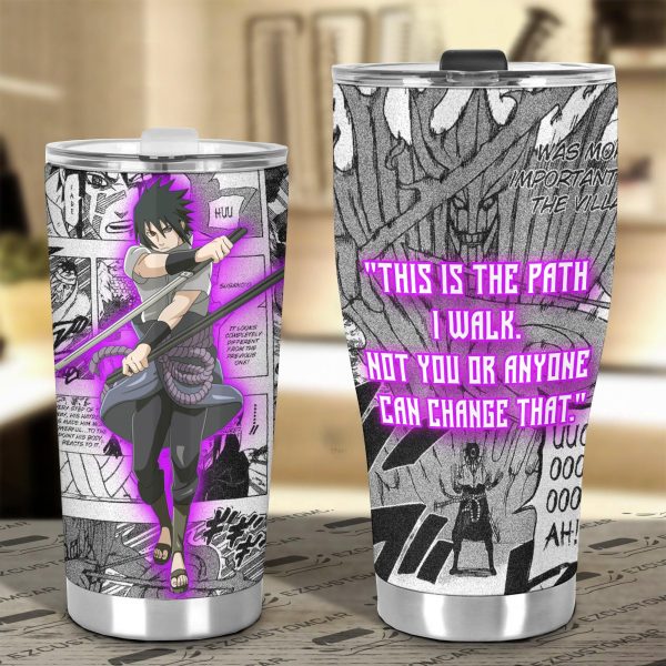 sasuke stainless steel tumbler naruto anime car accessories es4jy