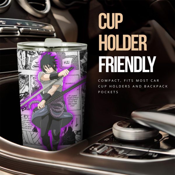 sasuke stainless steel tumbler naruto anime car accessories kf4k2
