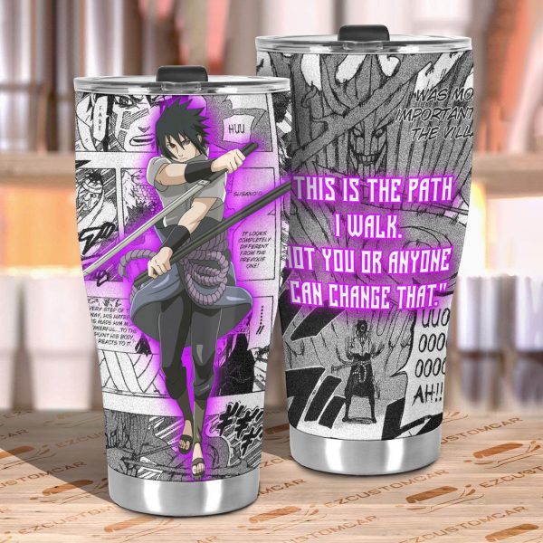 sasuke stainless steel tumbler naruto anime car accessories kock6