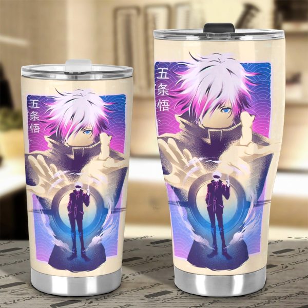 satoru car tumblers cup custom jujutsu kaisen anime car accessories chwwo