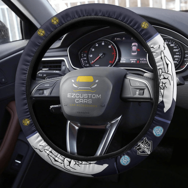 satoru gojo anime steering wheel cover custom jujutsu kaisen anime car accessories dkpir