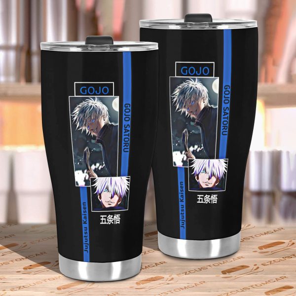 satoru gojo custom jujutsu kaisen anime car tumblers cup car accessories muoxe