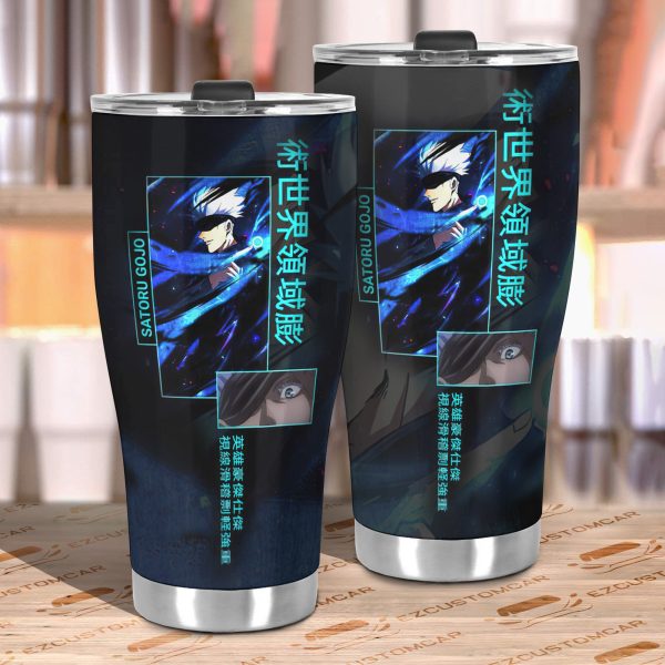 satoru gojo custom jujutsu kaisen anime car tumblers cup car accessories pj5ww