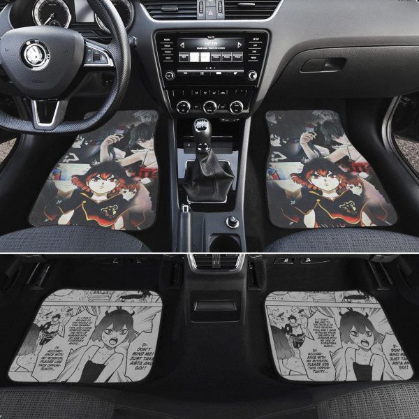 secre swallowtail black clover car floor mats brlf8