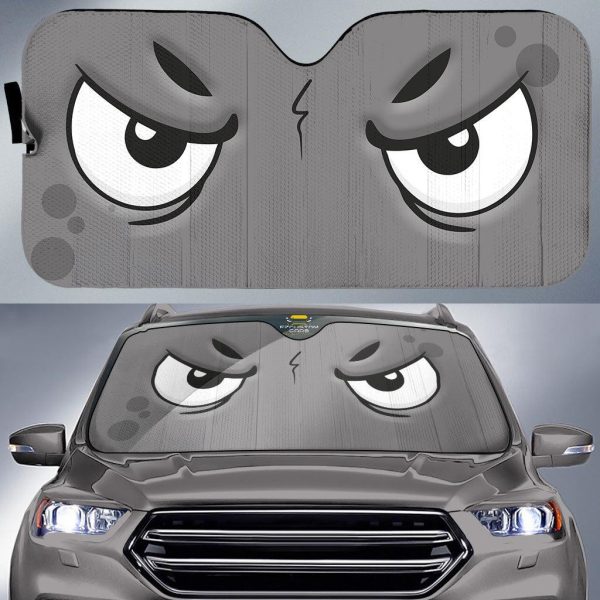 seething cartoon eyes car windshield sun shade movx8