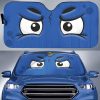 Serious Face Cartoon Eyes Car Windshield Sun Shade