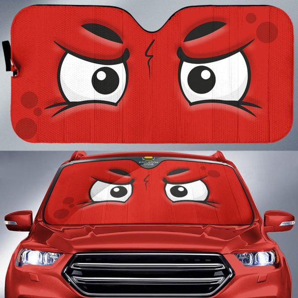 serious face cartoon eyes car windshield sun shade ldupn